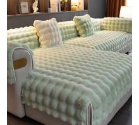 Genérico Thick Faux Rabbit Fur Couch Covers,Versatile Sectional 3D Bubble Mat Faux Fur Slipcovers,Warm Soft Cozy L Shaped Sofa Covers,Washable Wear Resistant Universal Stretch Daybed Mat