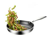 Genérico Thick Frying Pan - Stainless Steel Kitchen Frying Skillet - Stove Top Cooking Pan,for Home Apartment Farmhouse Camping For Steak Fish Meat Vegetable Eggs