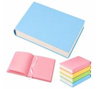 Genérico Thickened Color Brick Notebook, A5 Hardcover Journal, 720 Pages PU Leather Diary Planner, Solid Color Paper Notebook with Ribbon Bookmark for School, Office, Study, Travel, Writing Notes ，B