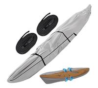 Genérico Thickened Kayak Canoe Cover | Waterproof Kayakk Storage Coverr with Bandages and Shoulder Straps | UV Protection Sunblock Shield for Paddle Board Surfboard Fishing Boat Rafts Outside Travel
