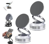 Genérico Thirsix Phone Mount, Vipbugo/Rotateepic Phone Holder, 360° Adjustable Vacuum Magnetic ℎ Holder, Rotation Sucker Carrying Stand for Car Windshield, Desk, Mirror (Silver*2)