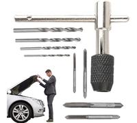 Genérico Threading Taps 9 Pieces Screw Tap Set Tap Handle Tool - TapAnd Die Set Metric, Thread Maker For Professionals, Beginners, Home Users