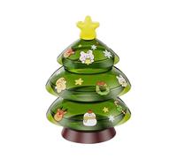 Genérico Three-Layer Christmas Tree | Snackable Serving Dish - Festive Holiday Party Tray | For Home Kitchen, Perfect For Serving Sweets, Fruits, Nuts, Snacks & Seasonal Treats