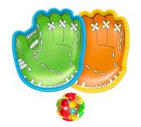 Genérico Throw and Catch Ball Set - Glowing LED Catch Game Kit, Sturdy Suction Cup Construction Easy Grip Gloves, Engaging Active Outdoor Indoor Fun, Family Group Entertainment Toy | Ideal for Youth