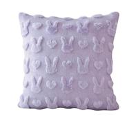 Genérico Throw Pillow Covers - Easter Cushion Covers | Holiday Sofa Case | Forty Five Centimetre Square | Polyester Bunny Print Used with Hidden Zipper For Bedroom Bed Car Home Apartment