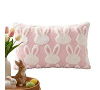 Genérico Throw Pillow Covers - Festive Plush Easter Bunny Design Pillowcase | Sofa Pillow Cover for Home, Apartment, Hotel, Couch, Spring, Summer, Holiday Indoor, Outdoor