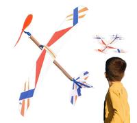 Genérico Throwing Glider Airplane, Rubber Band Powered Plane, Toy Party Favor Easy Launch Lightweight Design, Activity Accessory, Backyard Beach Vacation Entertainment, for Kids Family Camping