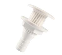 Genérico Thru Hull Fittings, Yacht Through Hull Connector, Compact Heavy Duty Design Marine Deck and Floor Drainage Accessory for Kayak, Bilge Water Management, Easy to Use, White Color