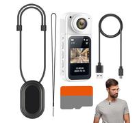 Genérico Thumb Camera, Wearable Video Recorder, Mini Body CAM with Audio Capture, Hands- Compact Design, Motion Sensor Function, Black Pocket-Size Unit, Ideal for Travel, Pets, Cycling