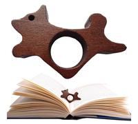 Genérico Thumb Page Holder - Wooden Dog Shaped Bookmark, Handed Book Opener, Ergonomic Reading Accessory for Book Lovers, Canine Design | for Teachers Men Women Teens Students