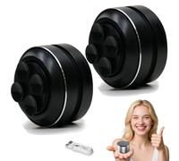 Genérico Thumpy Speaker, Thumpy Mini Bone Conduction Bluetooth Speaker with Suction Cup, Waterproof Compact Speakers, Portable Wireless Stereo, for Shower, Kitchen, Travel, and Outdoor (Black,2Pcs)