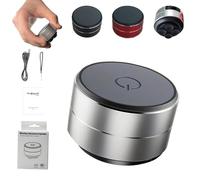 Genérico Thumpy Speaker, Thumpy Mini Bone Conduction Bluetooth Speaker with Suction Cup, Wireless Stereo Sound, Waterproof Compact for Shower, Kitchen, Travel, and Outdoor (Silver,1PC)
