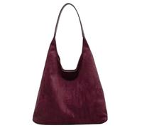 Genérico Tiaastaps Brown Tote Bag, Tiaastaps Suede Tote Bag for Women, for all Occasions (Wine Red)
