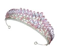 Genérico Tiara de Boda Diseño Único y Detalles Finos en Aleación de Zinc y Rhinestone, Accesorio Cabello para Fiesta y Ocasión Especial, No se Desliza