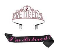 Genérico Tiara de jubilación | diadema y faja | Conjunto de faja y tiara
