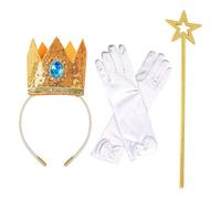 Generico Tiara E | Tiara completa con y guantes | Para disfraces Halloween juego de rol para niñas en casa escuela carnaval