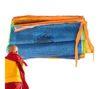 Genérico Tibetan Prayer, Buddhist Banner Set, Sacred Prayer, Meditation Decor, Spiritual Wall Decor, Courtyard Hanging for Peace Meditation Indoors Outdoor Use Sacred Set