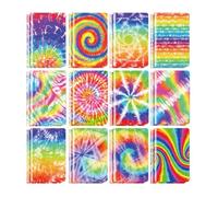 Generico Tie Dye Notepads, 24 Pieces Small Pocket Journals for Kids and Adults, Colorful Stationery Notebook Set, Home Office School Birthday Friendship Gift or Holiday Supplies, 8x12.5cm