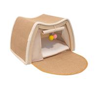 Generico Tienda para gatos - Gran cueva para camas para gatos, tienda para gatos de madera sisal | Casa de juegos con rascadores de sisal | Cortinas para gatos para interiores, salón, dormitorio