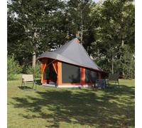 Genérico Tienda Tipi Familiar Manual Gris y Naranja 404 x 370 x 270 cm,Deportes,Actividades al Aire Libre,Camping y Senderismo,Tiendas de campaña-42000965