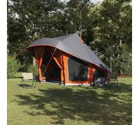 Genérico Tienda Tipi Familiar Manual Gris y Naranja 508 x 470 x 300 cm,Deportes,Actividades al Aire Libre,Camping y Senderismo,Tiendas de campaña-42000968
