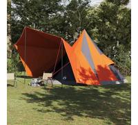 Genérico Tienda Tipi Familiar Manual Gris y Naranja 510 x 690 x 330 cm,Deportes,Actividades al Aire Libre,Camping y Senderismo,Tiendas de campaña-42000986