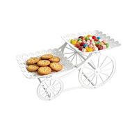 Genérico Tiered Serving Tray,2-Layer Elegant Platter - CandyCake DisplayStand | Ideal For Appetizer Chocolate Candy Pastry Muffin Birthday Party Wedding Afternoon Tea