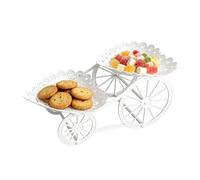 Genérico Tiered Serving Tray,2-Layer Elegant Platter - CandyCake DisplayStand | Ideal For Appetizer Chocolate Candy Pastry Muffin Birthday Party Wedding Afternoon Tea