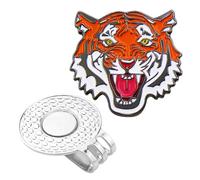 Genérico Tiger Design Golf Marker Clip - Magnetic Hat Ball Holder, Lightweights Securely Holds Accessory | For Men Women Practice Course Uses, Golf Hat Clip, Marker Magnet, Ball Holder Clips
