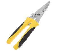 Genérico Tijeras Manuales de Acero Inoxidable para Chapa Metálica, Tijeras Antideslizantes Mango de Pp Bicolor, Cortadora Multiusos para Hierro y Láminas, Herramienta Industrial Resistente