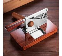 Genérico Tijeras para Puros De Escritorio, Hojas Afiladas De Acero Inoxidable, Capacidad De Corte De 25 Mm, Diseño De Base De Madera Maciza, Escena De Regalo para Hombres