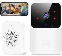 Genérico Timbre Videoportero Inalámbrico con Cámara HD1080P,Resistente al Agua,Visióm Nocturna,Videocitofono WiFi,Intercomunicador Bidireccional, Control De Aplicaciones, Instalación Inalámbrica-222