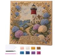 Genérico Timeless American Destinations Pearl Art Kit,Travel Themed Scenery Beaded Art Kit,DIY 3D Pearl Painting Craft Kit with Landmark Travel Designs,for Adults Home Wall Decor, Hobby Gift