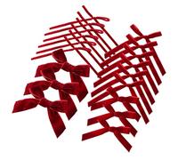 Genérico Timeless Tree Bows - Velvet Bow | Ribbon Set with 18 Pieces Decoration, Red and Green Party Supplies for Staircase Fireplace, Home Accessories, Seasonal Décor for Festive Events