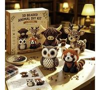 Genérico Tiny 3D Beaded Animal DIY Kit, Handmade DIY Beading Embroidery Kits, 3D Animal Themed Beadwork Kit With Instructions, Cute Animals Beading Craft Set, Jewelry Art Craft Kits For Beginners(B)