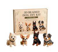 Genérico Tiny 3D Beaded Animal Kit, Creative Handmade DIY Animal Beading Kits, Bead Animals Making Kit for Beginners Enthusiast