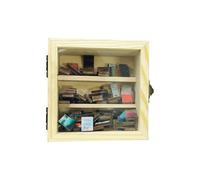 Genérico Tiny Bookshelf Model, Funny 3 capas Pocket Bookcase, Books & Workplace Display Compact Organizer, Creative Small Shelf for Bedroom, Living Room, Study, and Cafeteria