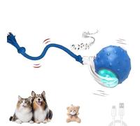 Genérico Tiny Fetch Ball Dog Toy, Tinyfetch Interactive Motion Dog Cat Toys Balls, 360°Smart Automatic Rolling Electric Dogs Ball Toy with Birdsong, Fast Moving Toys, Tough Chew Proof (Blue)