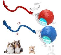 Genérico Tiny Fetch Ball Dog Toy, Tinyfetch Interactive Motion Dog Cat Toys Balls, 360°Smart Automatic Rolling Electric Dogs Ball Toy with Birdsong, Fast Moving Toys, Tough Chew Proof (2*Mix)