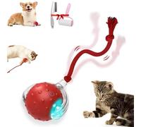 Genérico Tiny Fetch Dog Toy, Lifted Living Interactive Toys Rolling Balls, 360° Smart Automatic Rolling Pet Ball, Rechargeable Tough Chew Proof for Indoor Small/Medium for Dog and Cat (Red)