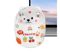 Genérico Tiny Garbage Can - ABS Material 16cm, Bear Waste Bin, Detachable Design | Desk Trash Container, Small Lid Bin For Kitchen, Workshop, Car, Dorm, Laundry, Home, Dressing Table, Bedroom Use