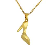Genérico Tiny High For Heel Stainless Steel Pendant Necklace High-Heeled Shoes Cute Necklace Gold Color Items for Bridal Women Man Party Gifts (Model 3)