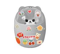 Genérico Tiny Trash Can for Desk - Cute Bear Waste Bin | Detachable Small Trash Can with Lid, Abs Material Compact 16x12.5cm Size for Dorm Car Workshop Laundry Kitchen Bedroom Home Dressing Table
