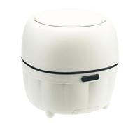 Genérico Tiny Trash Can, Press-Top Lid Mini Waste Bin, Desktop Storage Organizer With Phone Holder Tray, Compact Design, Constructed Of Pp For Lasting Durability, 5.91x5.91x5.91in