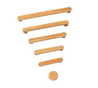 Genérico Tirador de madera for armario, tiradores de muebles de madera de roble macizo, pomos de nogal negro(Walnut C192)