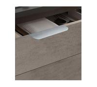 Genérico Tiradores ocultos for cajones, tiradores sin taladro con borde redondeado, pomos con borde redondeado for mesitas de noche y otros tipos de puertas de armario.(Grey,47.3x1.5x0.6in)