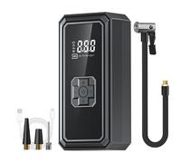 Genérico Tire Air Pump - Portable Inflator For Motorcycle | ABS with Digital Display and Built-in Lights, Compact Air Compressor, For Tires, Balls, Inflatables, Cycling, Road Trip Use