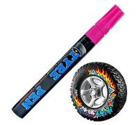 Genérico Tire Paint Pen - Water Based Ink Single Head | Erasable Weatherproof Non Fading Quick Dry Tyre Drawing Marker | Waterproof Wheel Lettering Marker For Vehicle Motorcycle Bikes Bicycles Metal