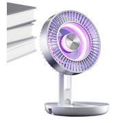 Genérico Tischventilator Klein Leise, 5 Stufen, USB, LED-Licht, Faltbar