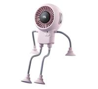 Genérico Tischventilators - Roboter-Design, tragbare Kühlungs - Wiederaufladbarers Mini Ventilator | für Reisen, Camping, Schlafzimmer, Büro, Zuhauses, Sommerurlaub, Picknick